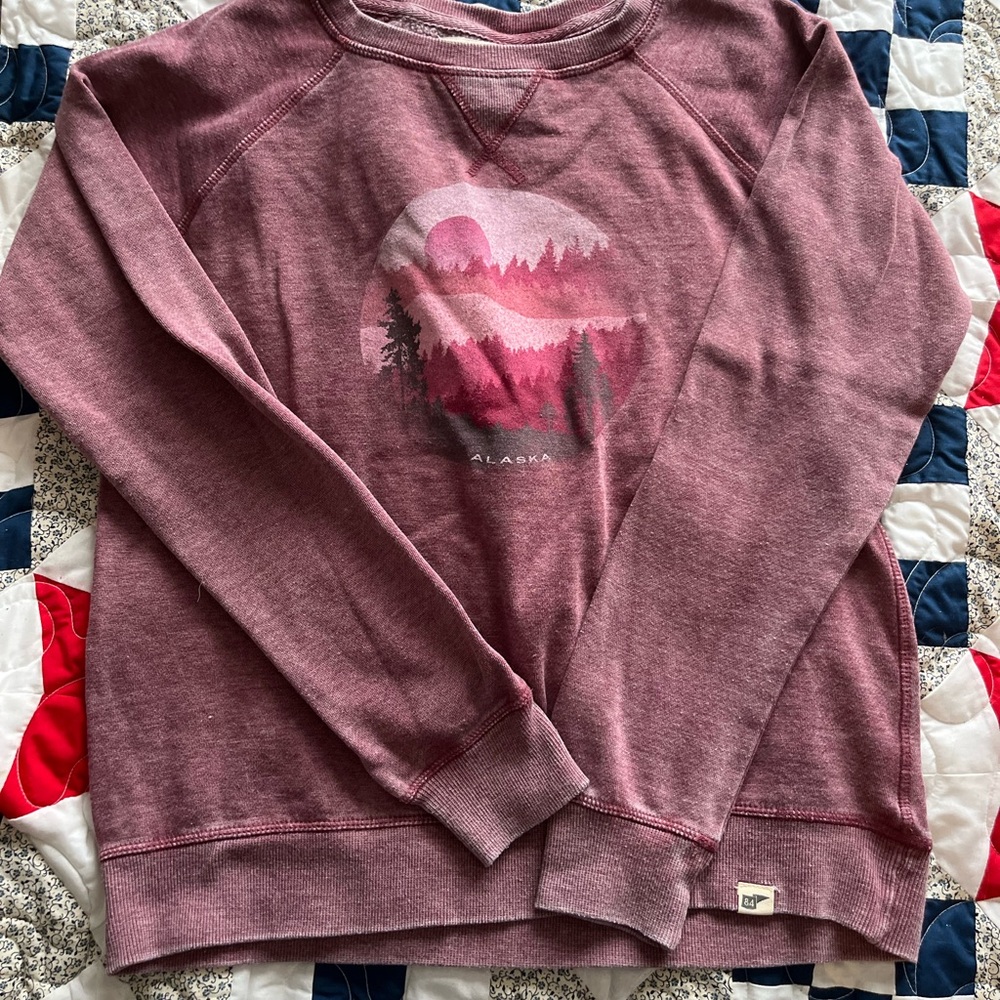 Women's Maroon Graphic Sweater